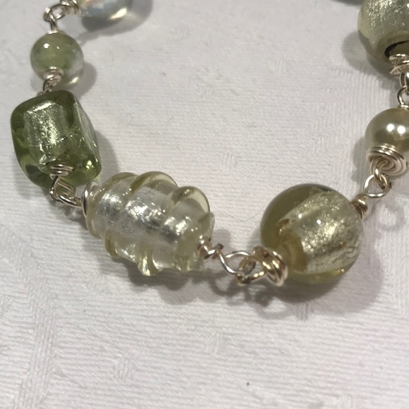 Artisan glass bead bracelet/matching earrings - Picture 4 of 11